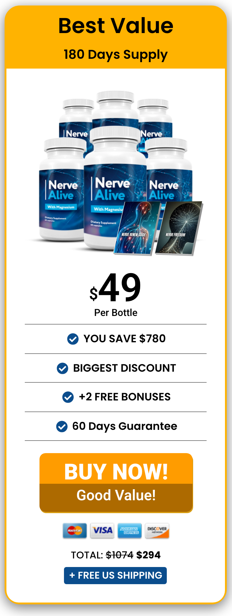 Nerve Alive 180 day supply